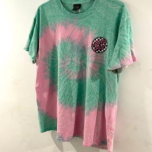 mens santa cruz t shirt tie dye